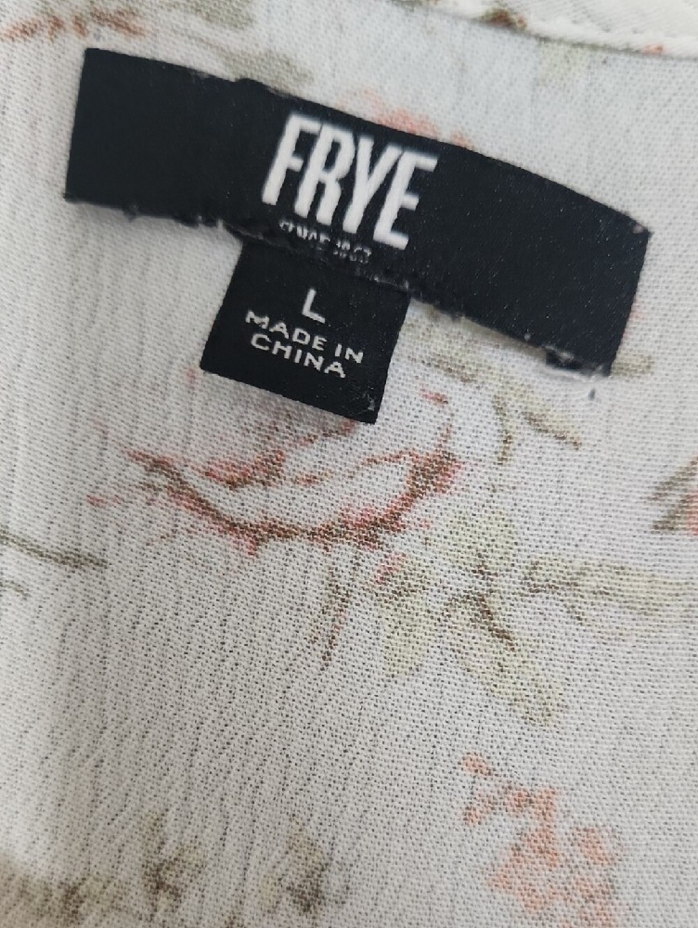Frye Cream Maxi Dress with Pink & Olive Floral - Picture 2 of 9
